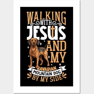 Jesus and dog - Bavarian Mountain Dog Posters and Art